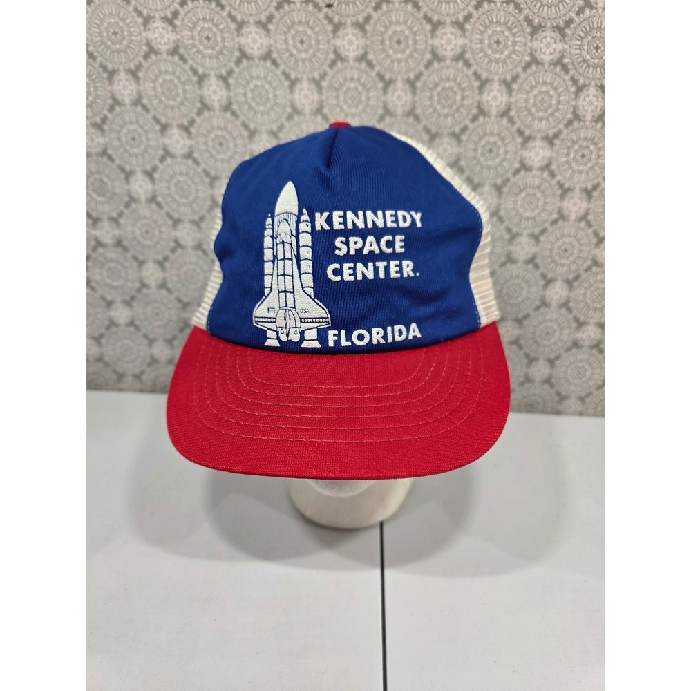 Vintage Kennedy Space Center Florida Shuttle Trucker Hat Snapback USA Made‎
